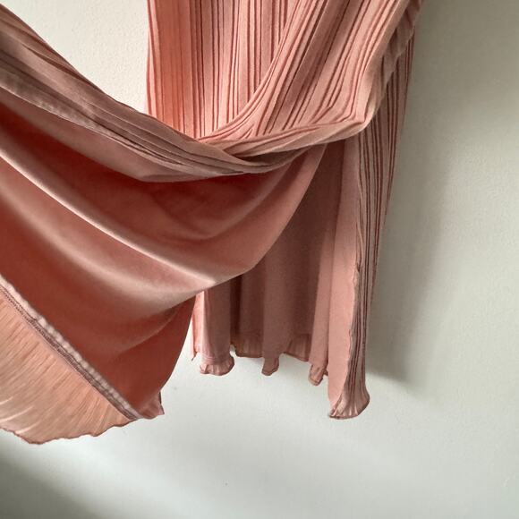 NBD Revolve Wynonna Dress Womens XS Blush Pink Pleated Feminine Neutral Midi - Picture 8 of 11